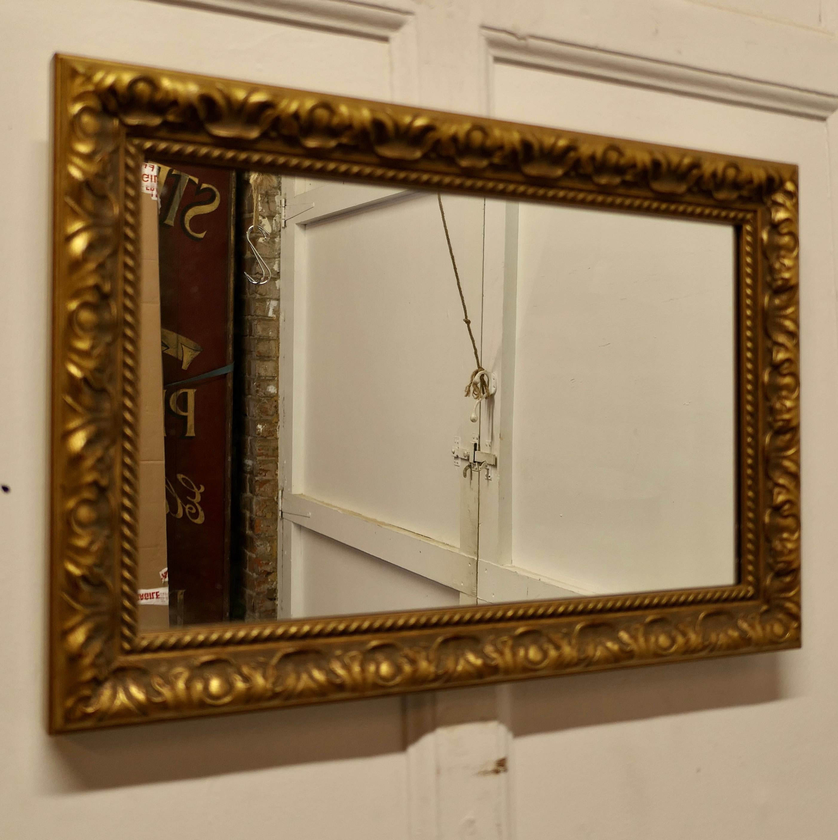 Rectangular Gilt Wall Mirror    For Sale 2