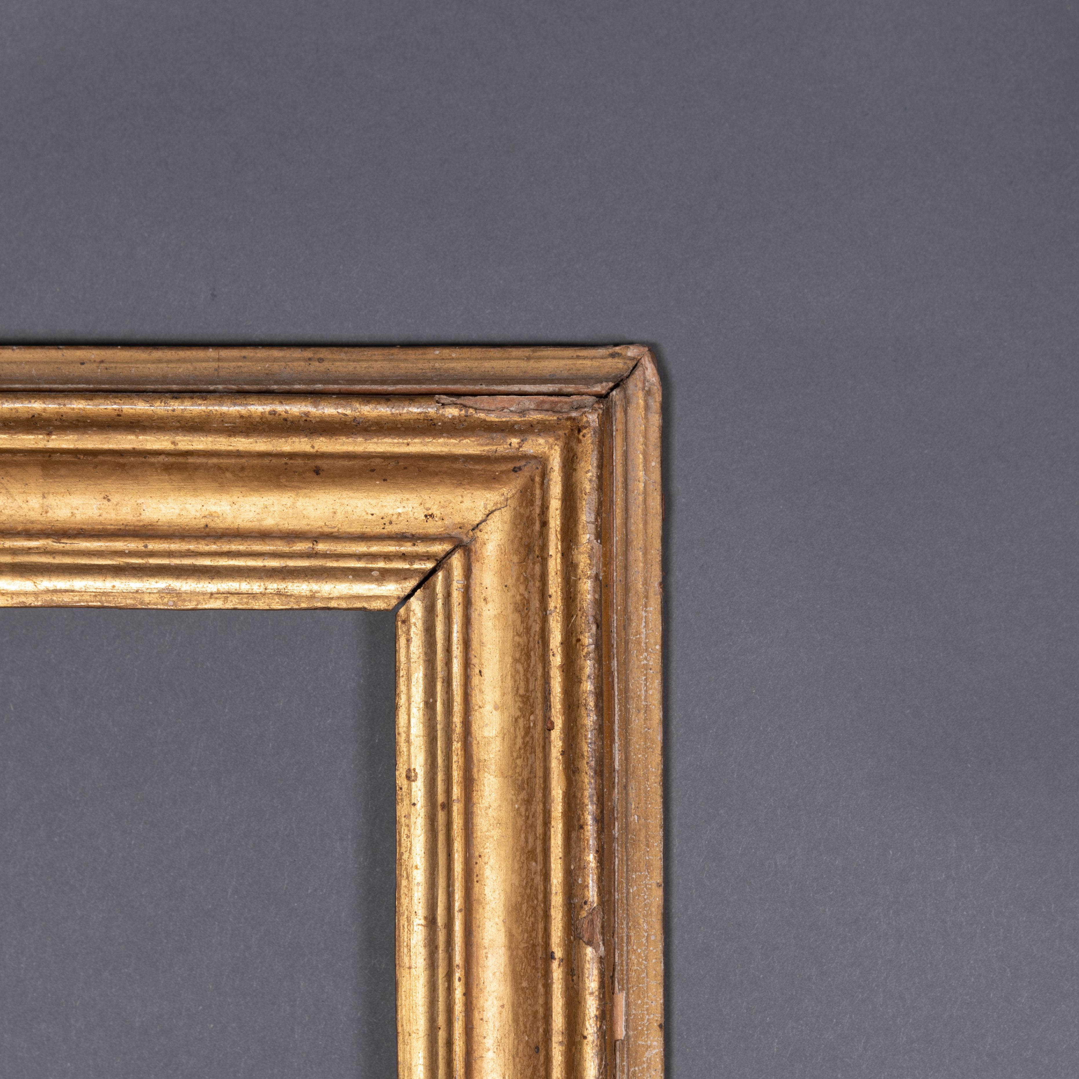 Cadre rectangulaire en bois doré d'époque Salvator Rosa de style italien en vente 6