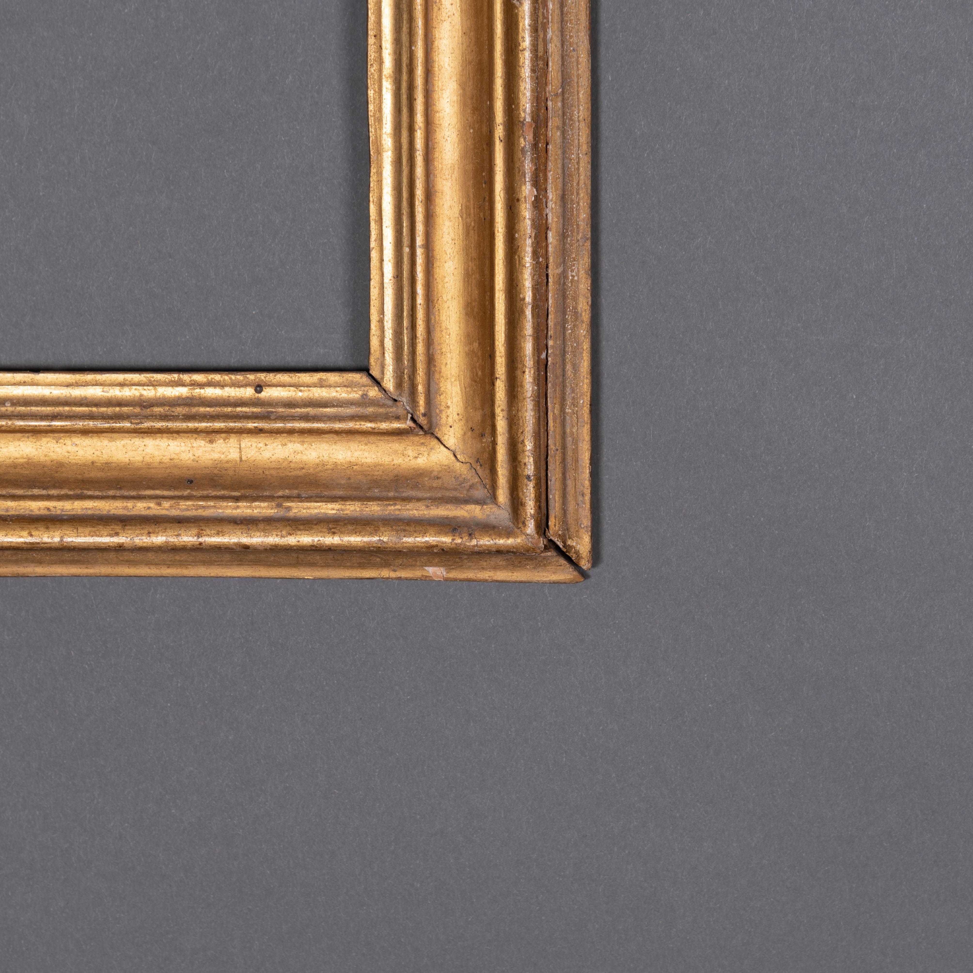 Cadre rectangulaire en bois doré d'époque Salvator Rosa de style italien en vente 7