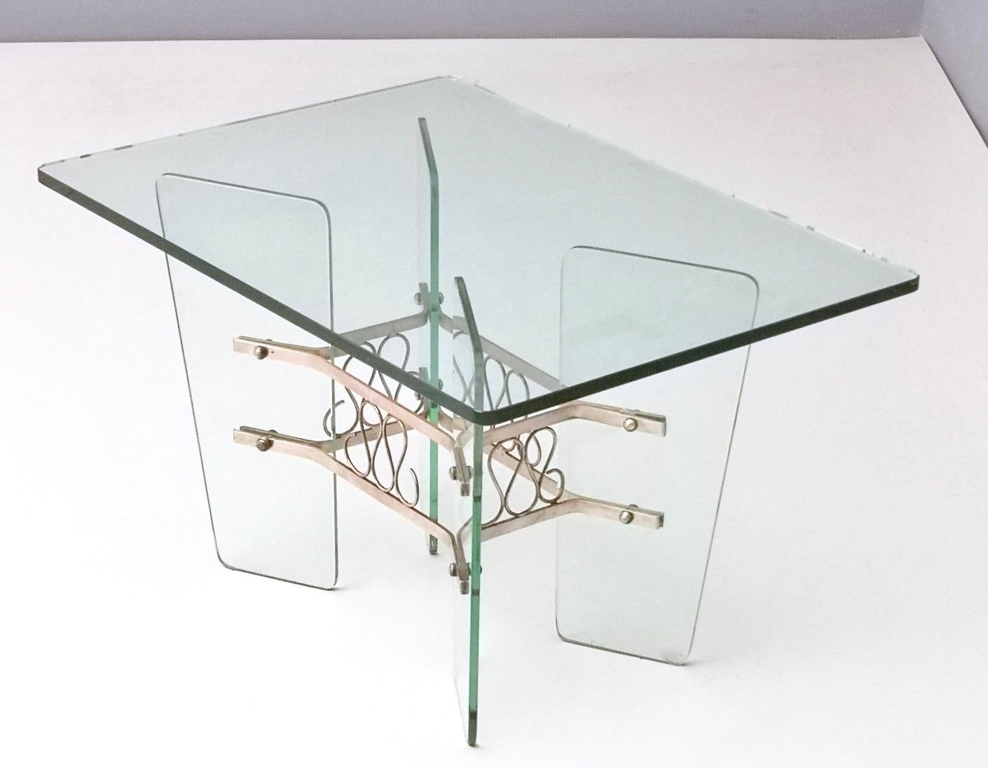 Rectangular Glass Coffee Table Ascr. to Pietro Chiesa for Fontana Arte, Italy In Good Condition In Bresso, Lombardy