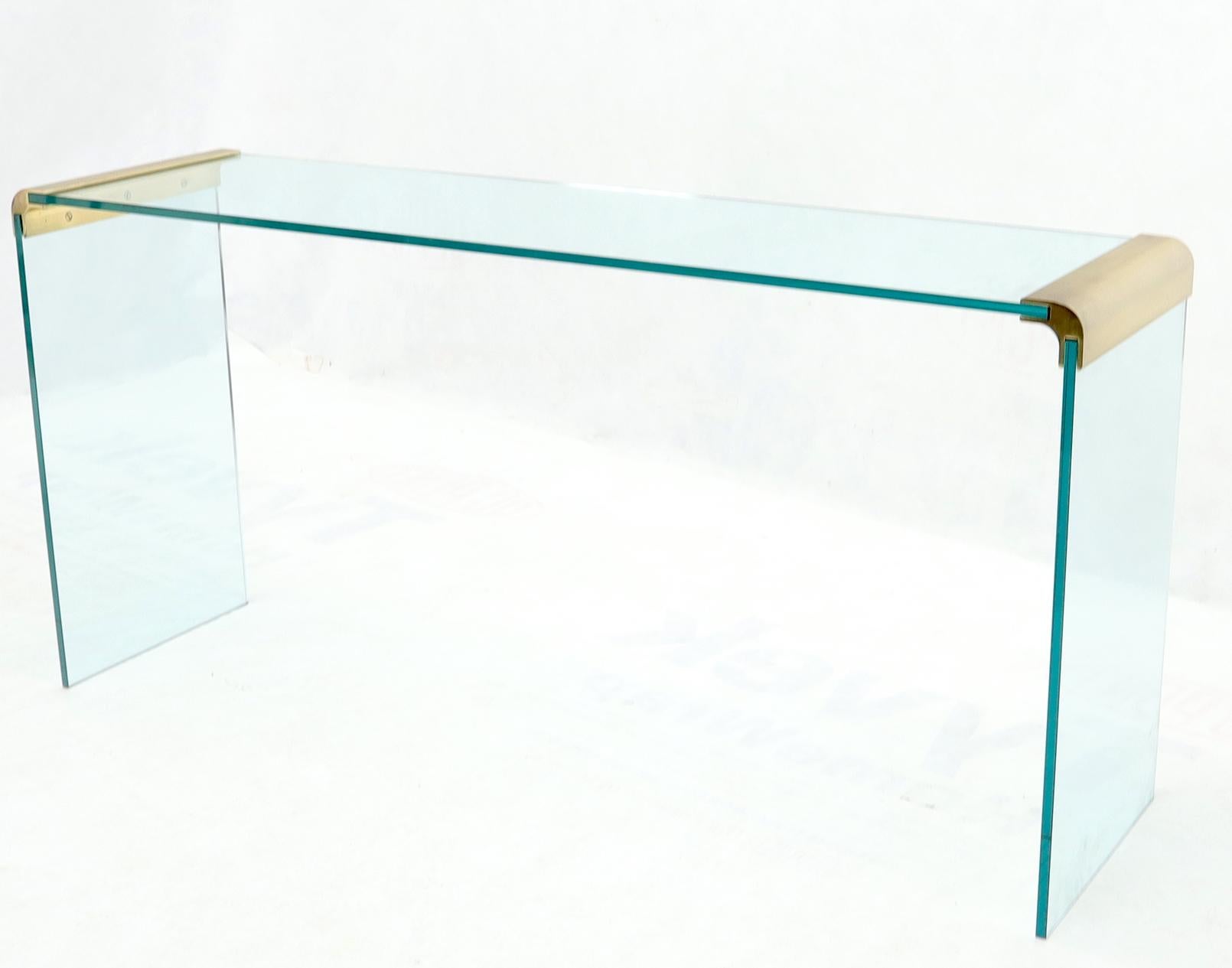 Mid-Century Modern Rectangular Glass Console Table by Pace