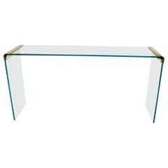 Rectangular Glass Console Table by Pace