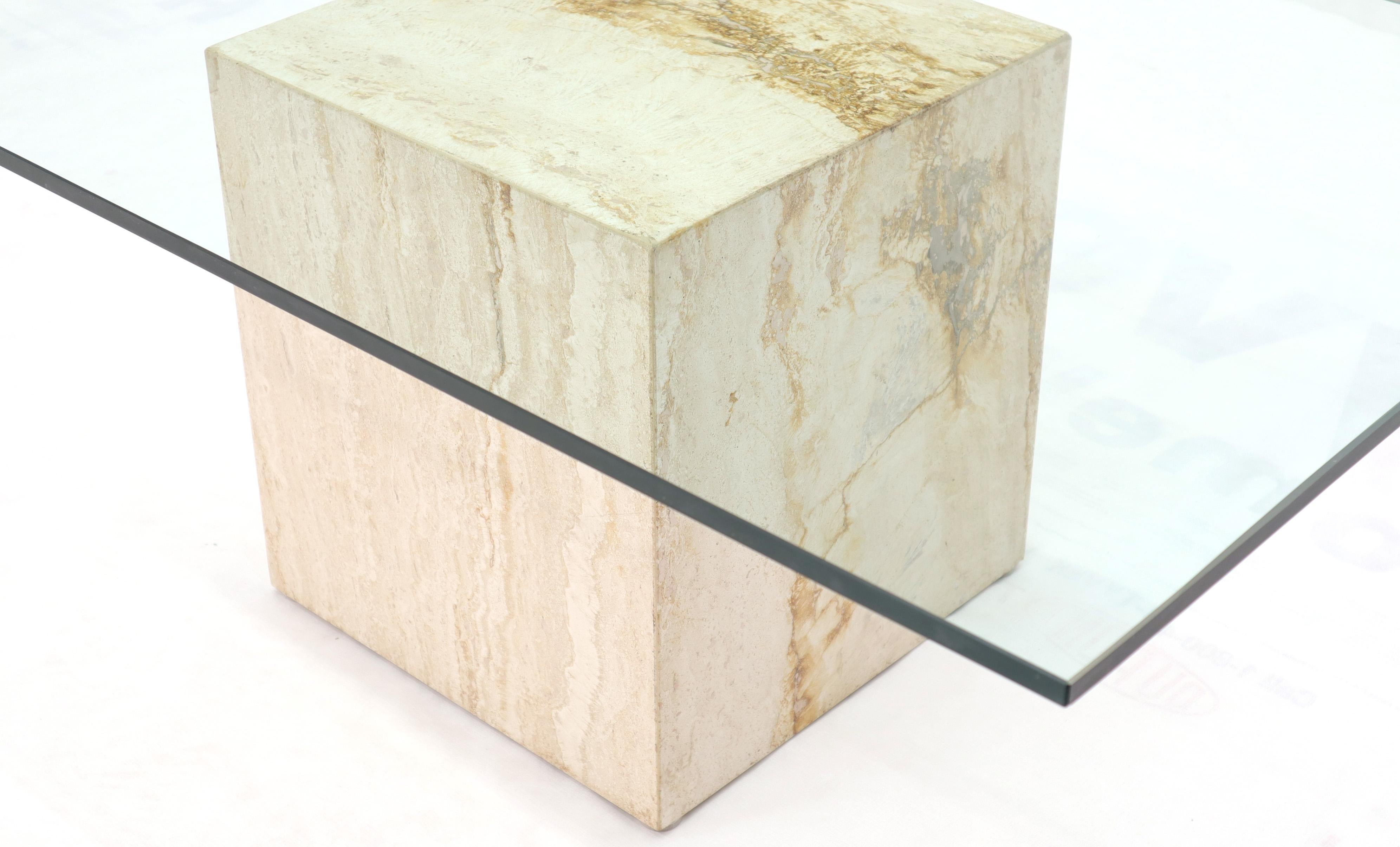 glass cube coffee table