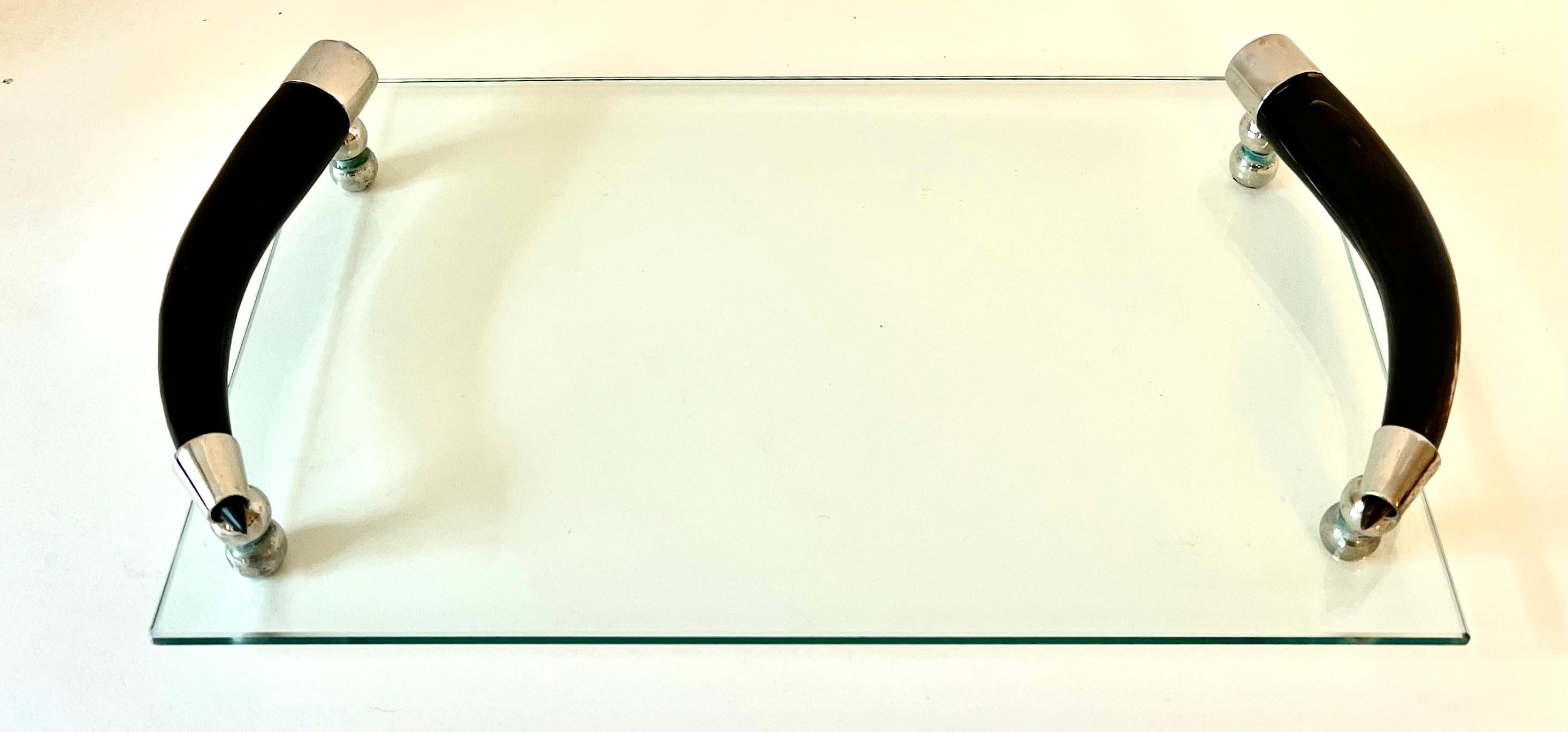 glass tray with handles