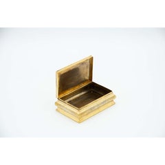 Rectangular gold silver cigarette box