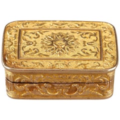 Antique Rectangular, Gold Vinaigrette, Early 19th Century