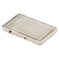 Rectangular guilloche silver carton box
