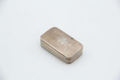Rectangular guilloche silver snuff box