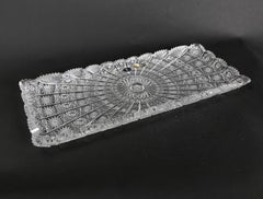 Rectangular Hand-Cut Bohemian Crystal Tray
