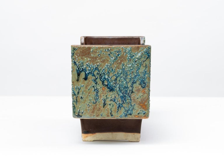 Rectangular Ikebana Vase or Console Bowl with Feet at 1stDibs mid century ikebana vase, vases