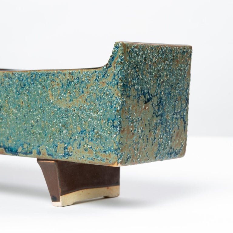 Rectangular Ikebana Vase or Console Bowl with Feet at 1stDibs mid century ikebana vase, vases