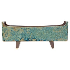 Rectangular Ikebana Vase or Console Bowl with Feet