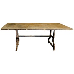 Rectangular Industrial Dining Table, USA, 1900