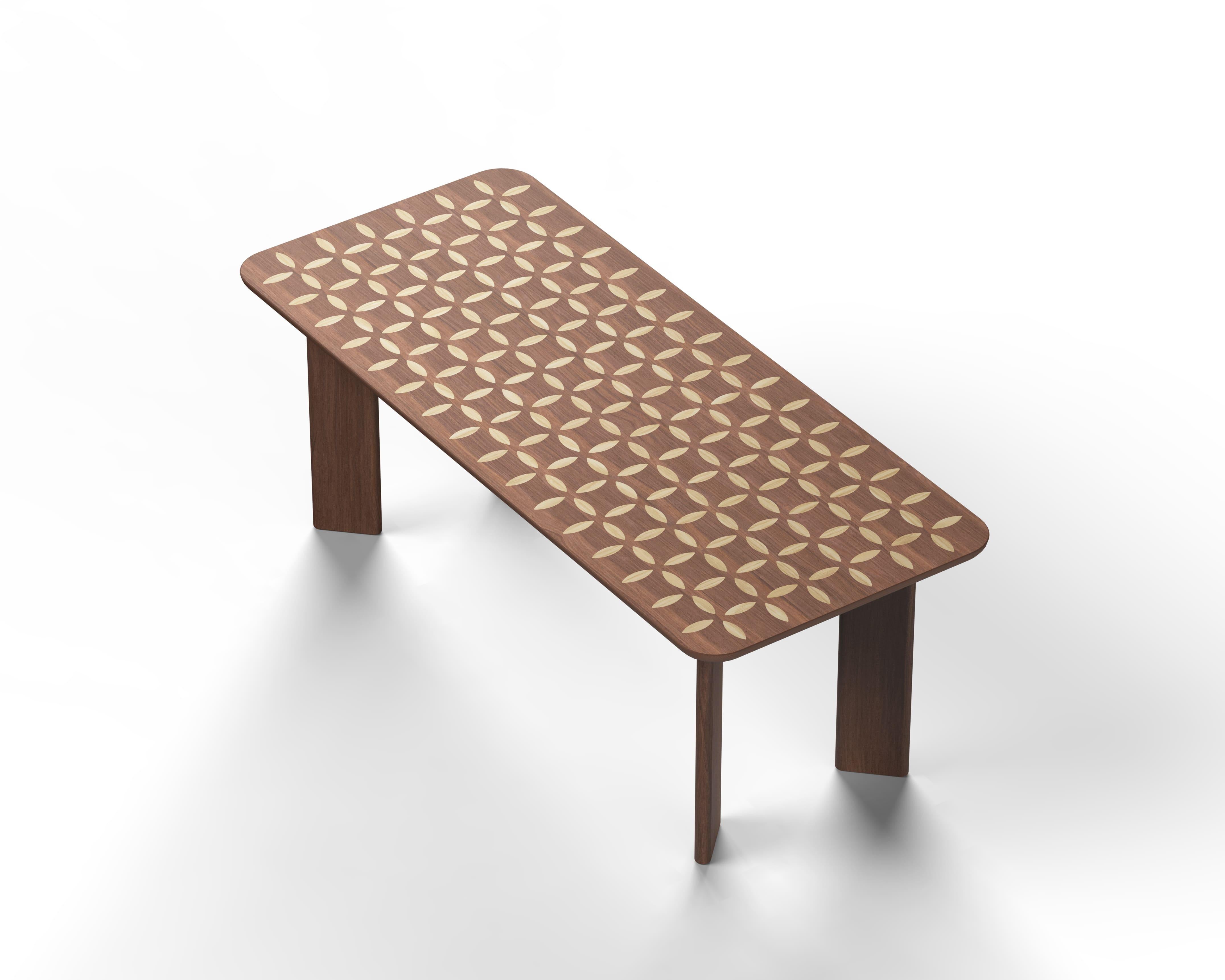 Moderne Table rectangulaire marquetée 2024 - Tavolo Rettangolare intarsiato 2024 en vente