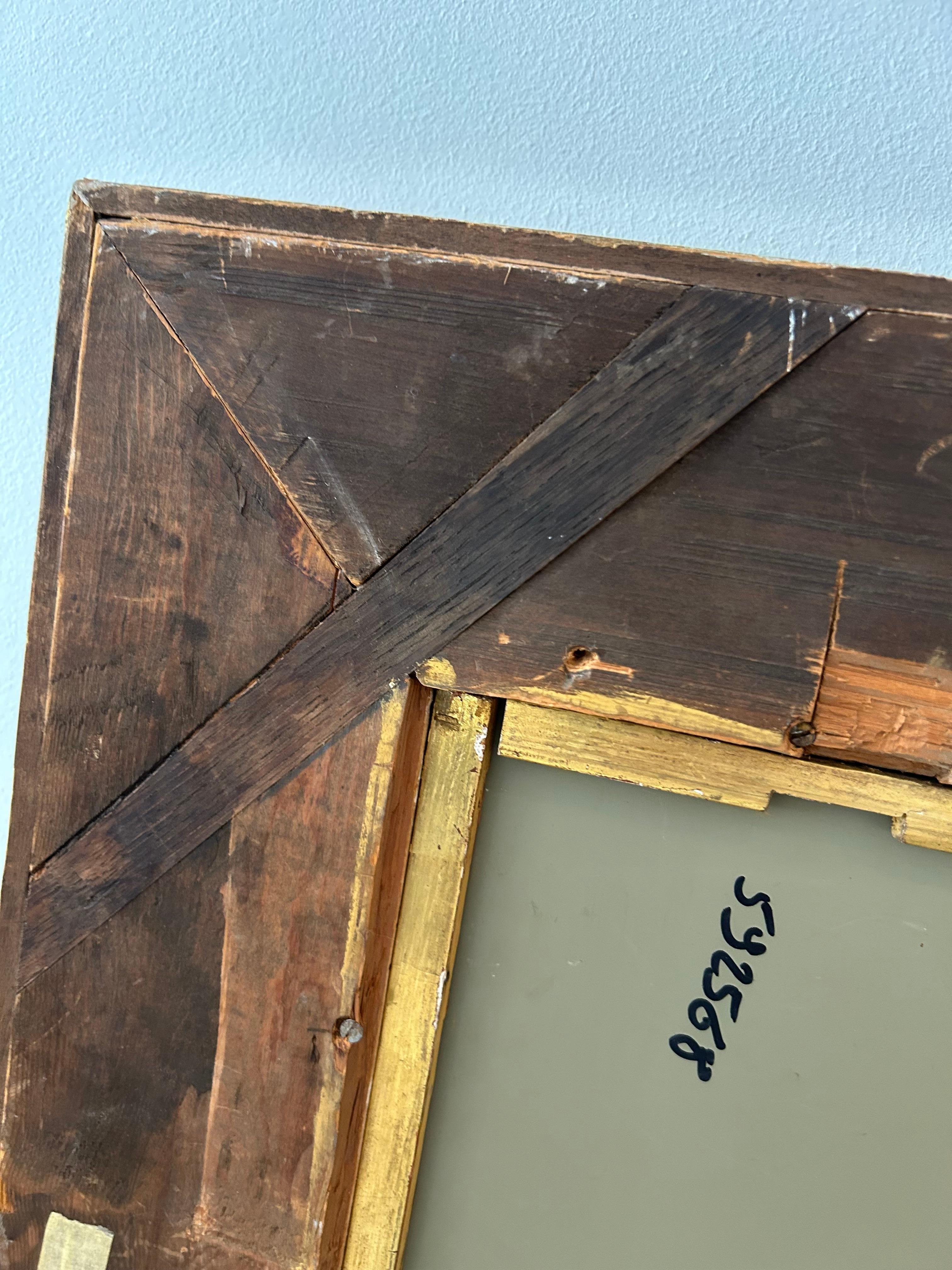 Rectangular Italian Gilt Wood Mirror For Sale 5