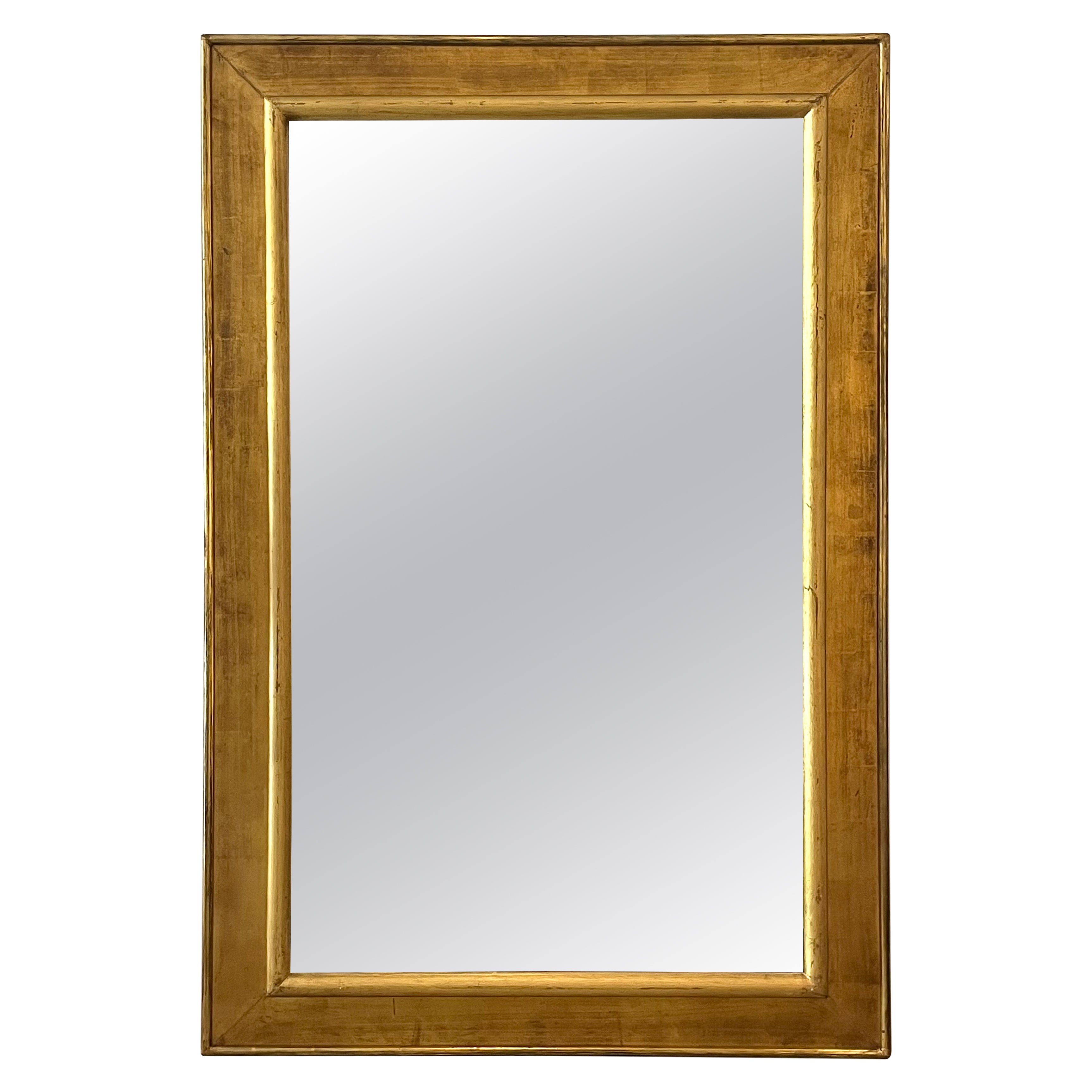 Espejo Rectangular de Madera Dorada Italiana
