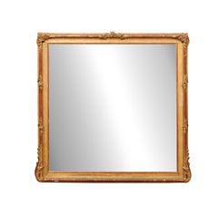 Rectangular Late 19th Century Continental Giltwood Mirror