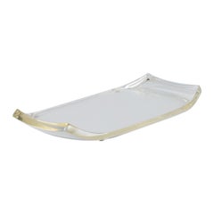 Rechteckiges Tablett aus Lucite von Ritts Co.