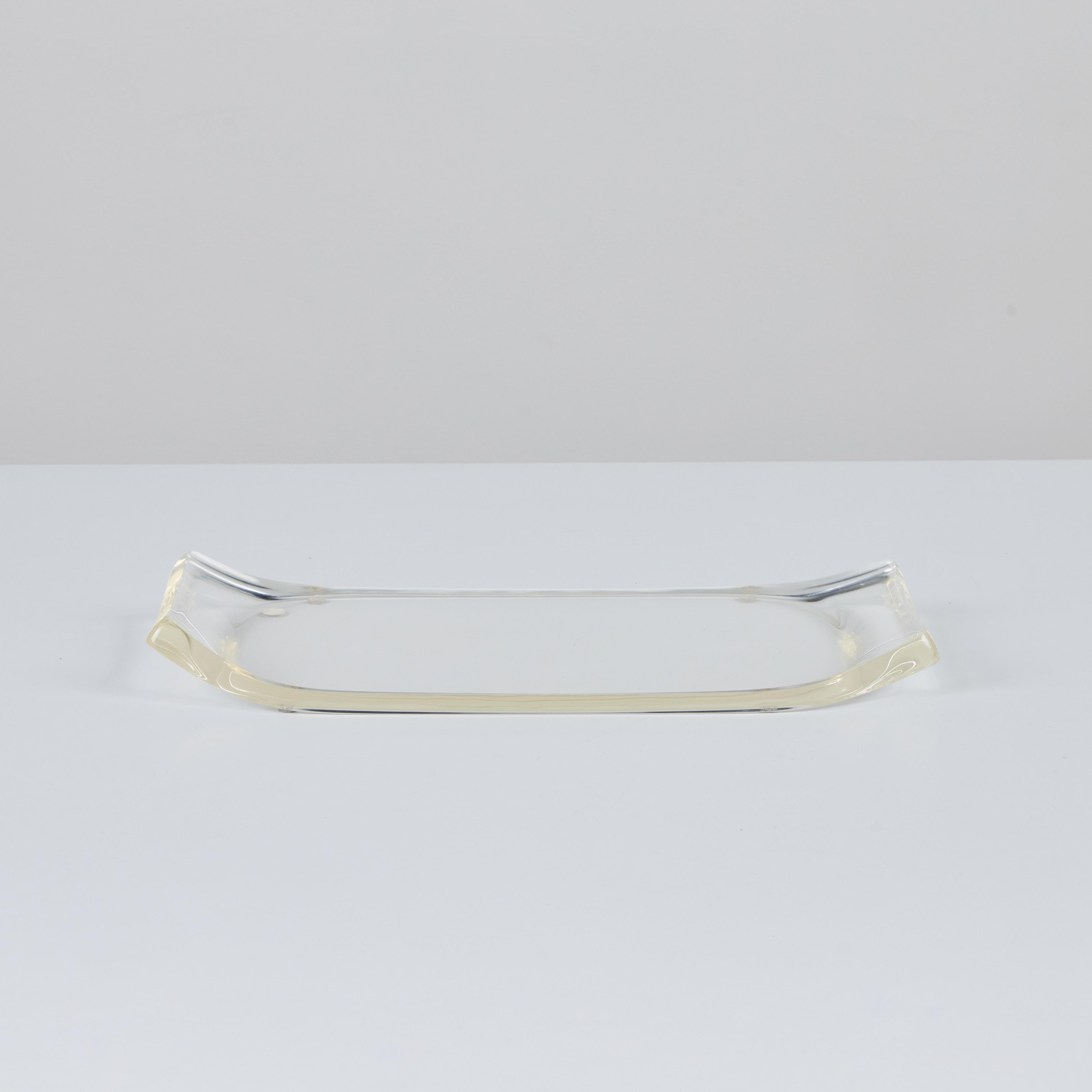 Rectangular Lucite Tray by Ritts Co. In Good Condition For Sale In Los Angeles, CA
