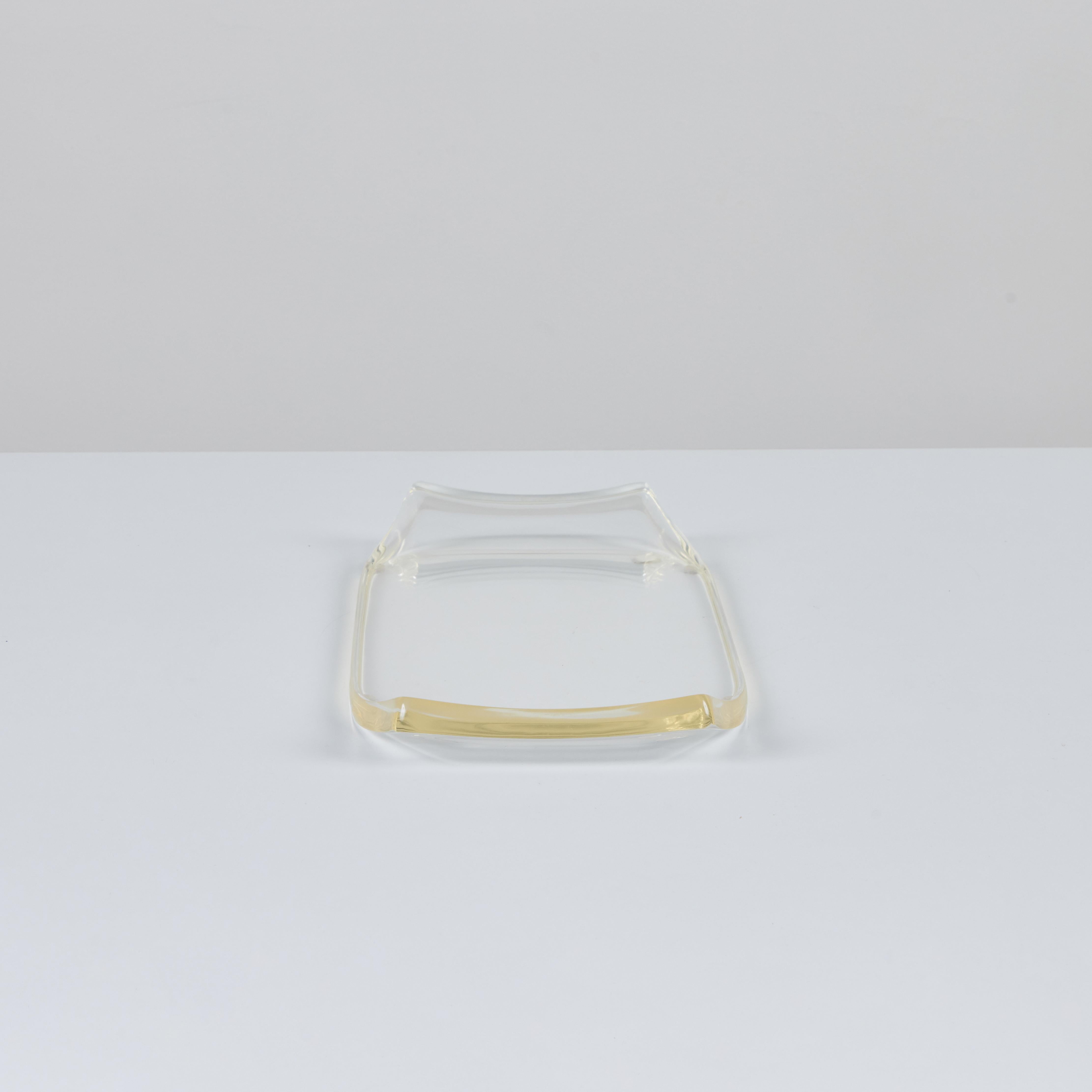 Late 20th Century Rectangular Lucite Tray by Ritts Co. For Sale