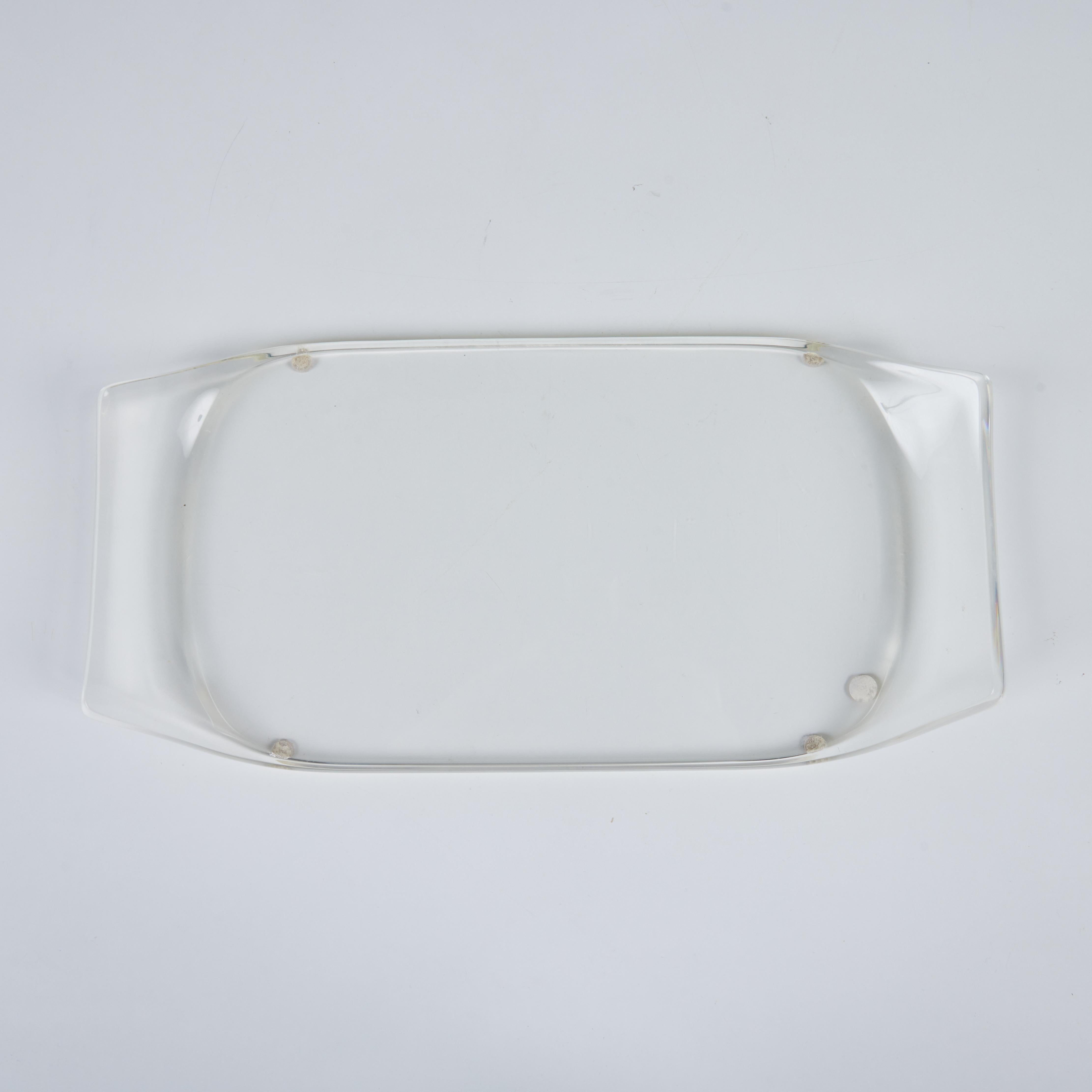 Rectangular Lucite Tray by Ritts Co. For Sale 3