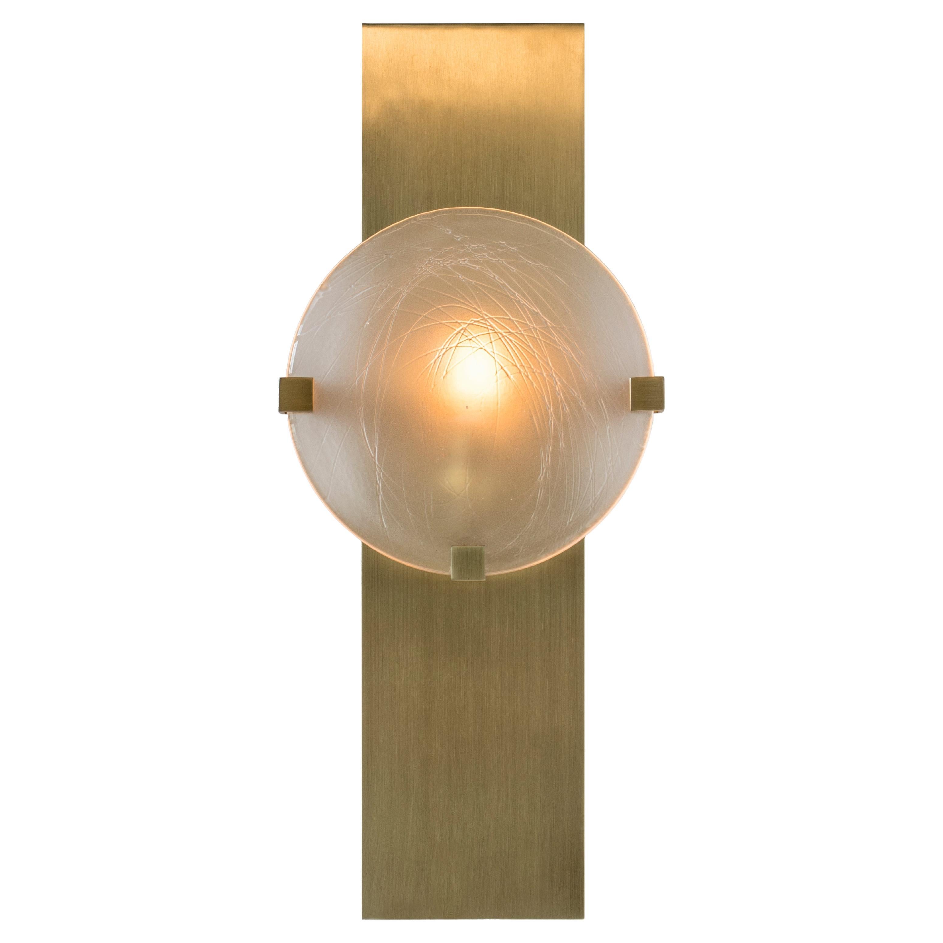 Rectangular Lunette Wall Sconce - 3 Prong Arm For Sale