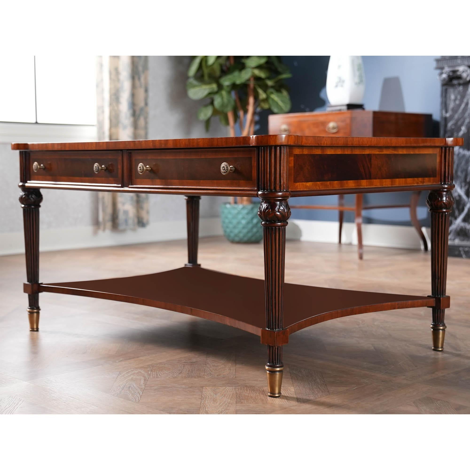 Regency Rectangular Mahogany Coffee Table For Sale