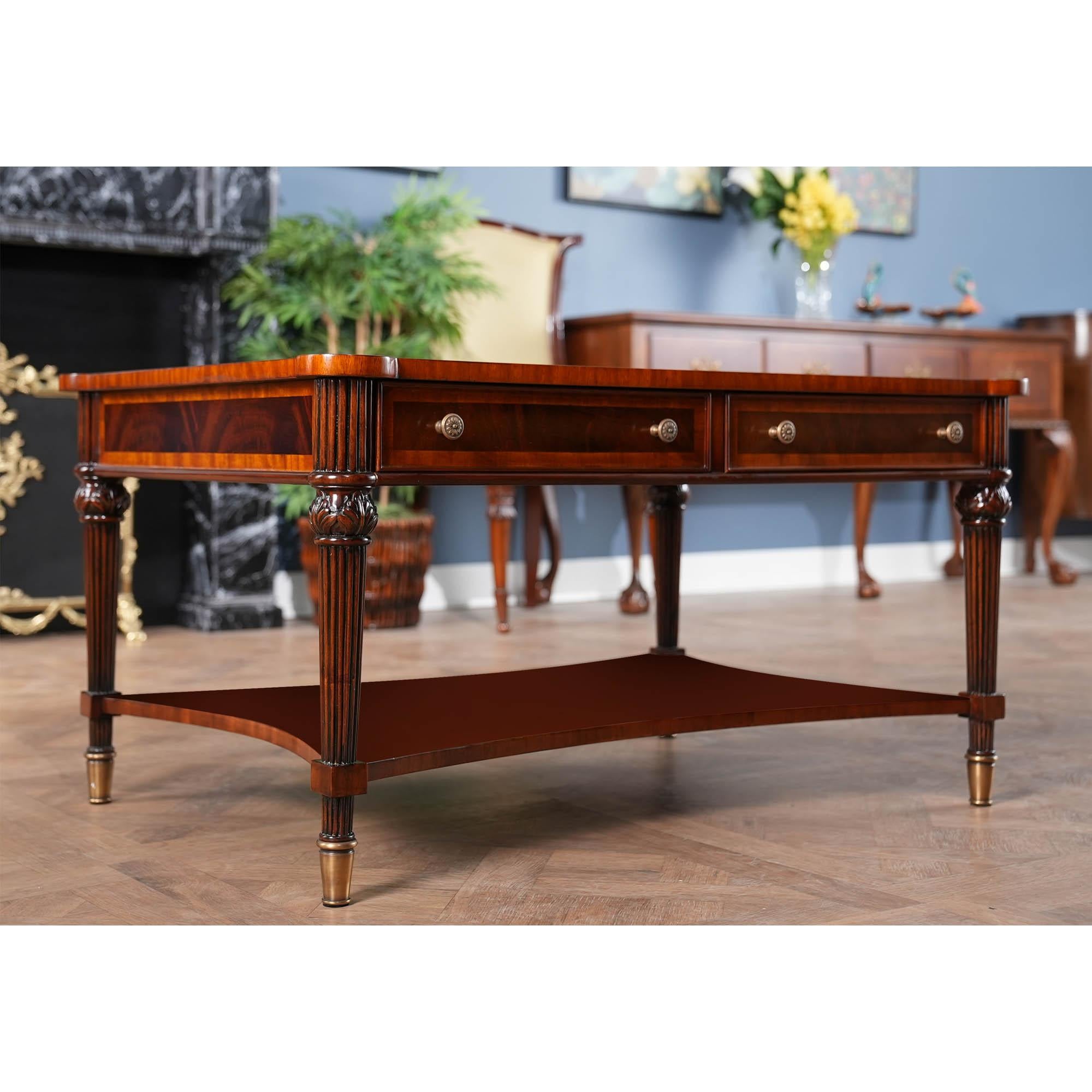 Rectangular Mahogany Coffee Table In New Condition For Sale In Annville, PA