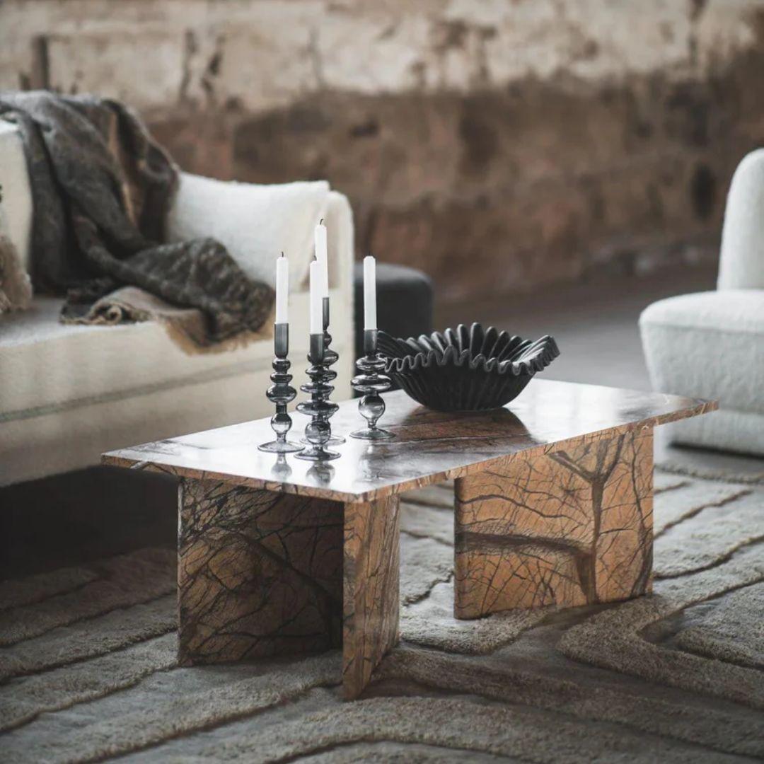 Indian Rectangular Marble Coffee Table For Sale
