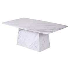 Rectangular marble coffee table