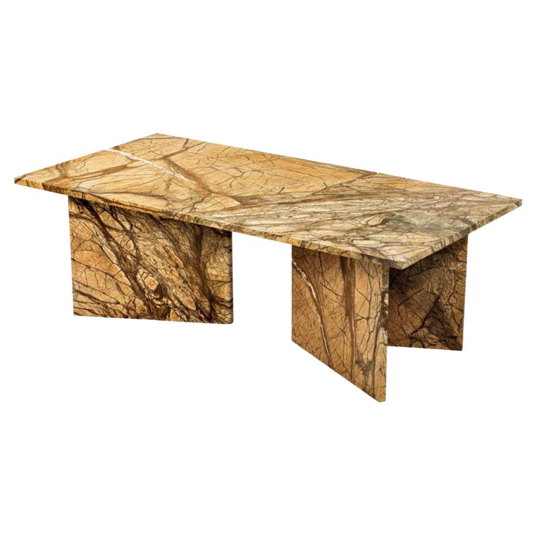 Table basse rectangulaire en marbre