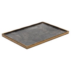 Rectangular Melting Tray in Quartz with Bronze Patina Brass by R&Y Augousti