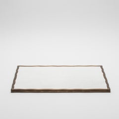 Rectangular Melting Tray in Shagreen with Bronze Patina Brass by R&Y Augousti