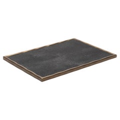 Rectangular Melting Tray in Shagreen with Bronze Patina Brass by R&Y Augousti