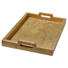 Rectangular Metal Tray in Brass Clad Over MDF by Stephanie Odegard