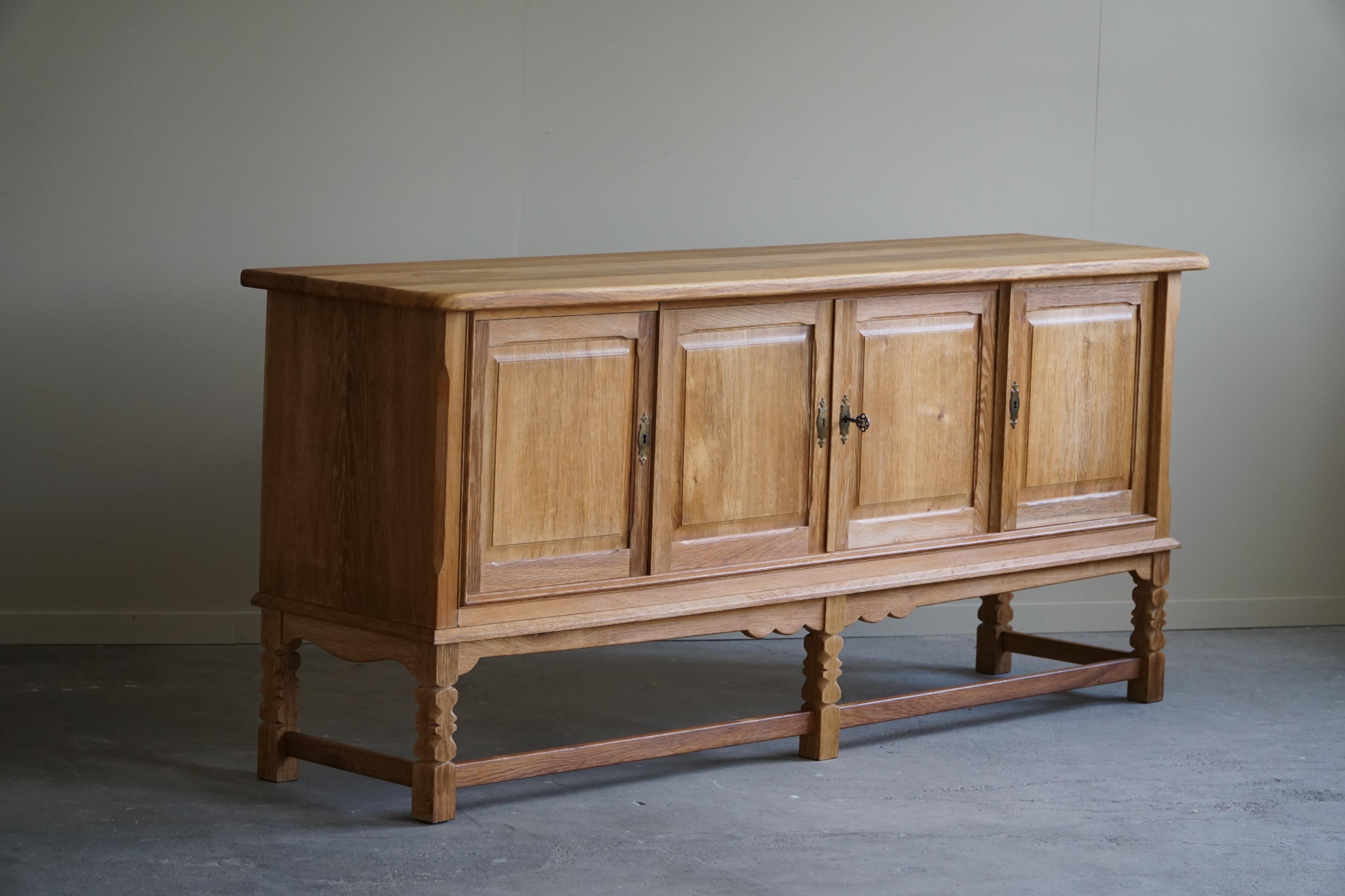 Rectangular Mid Century Sideboard in Oak, Made by a Danish Cabinetmaker, 1960s 1