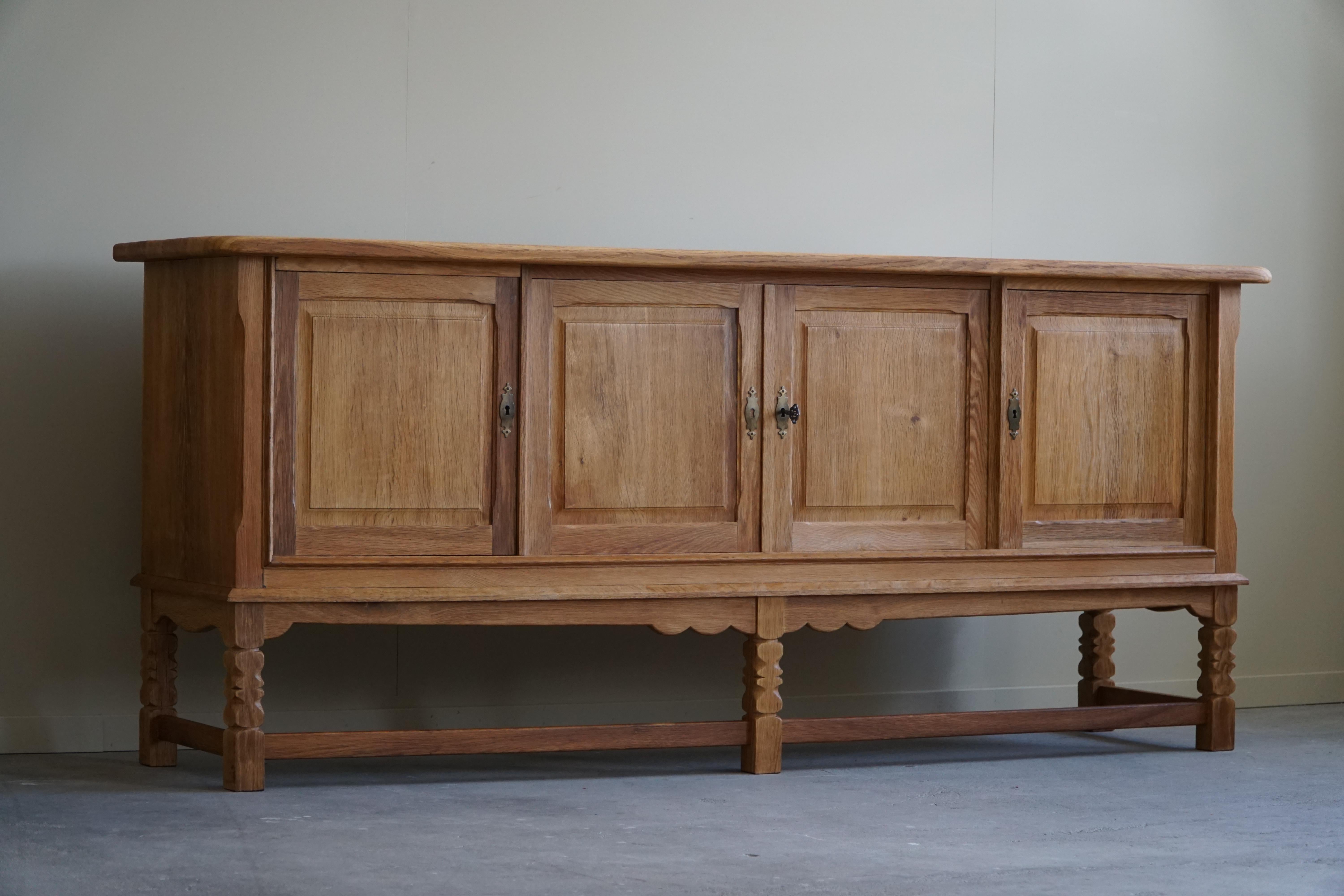 Rectangular Mid Century Sideboard in Oak, Made by a Danish Cabinetmaker, 1960s 2