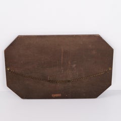 Rectangular Mirror in Dark Wood from the 1940s