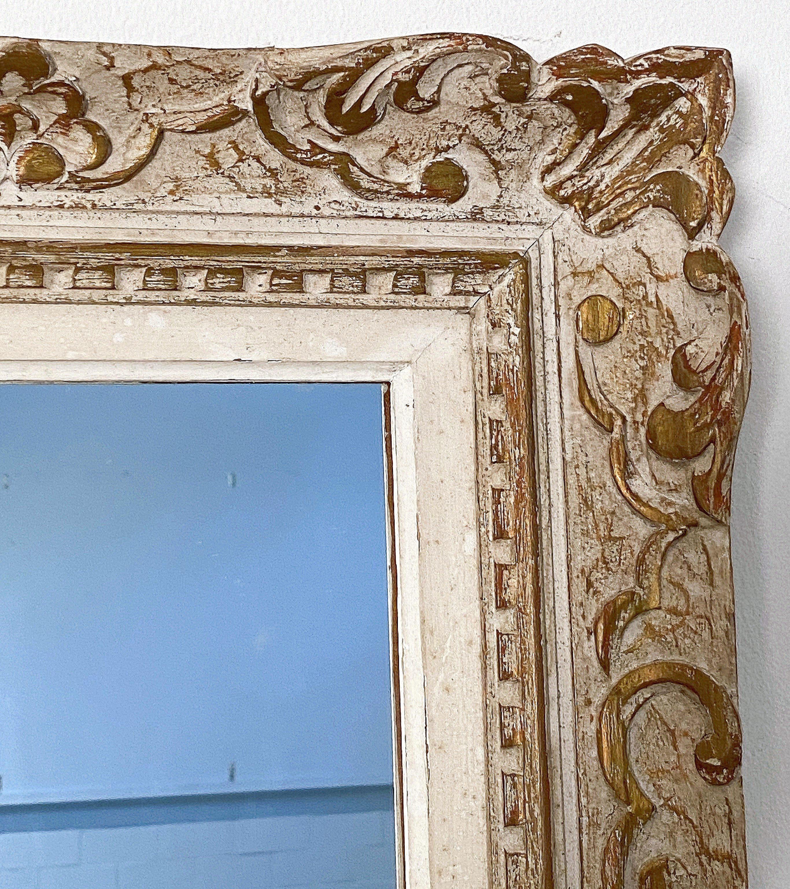 Rectangular Mirror in Montparnasse Frame (H 39 3/8 x W 31 1/8) In Good Condition For Sale In Austin, TX