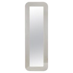 Rectangular mirror in polished metal. Italy, 1970s