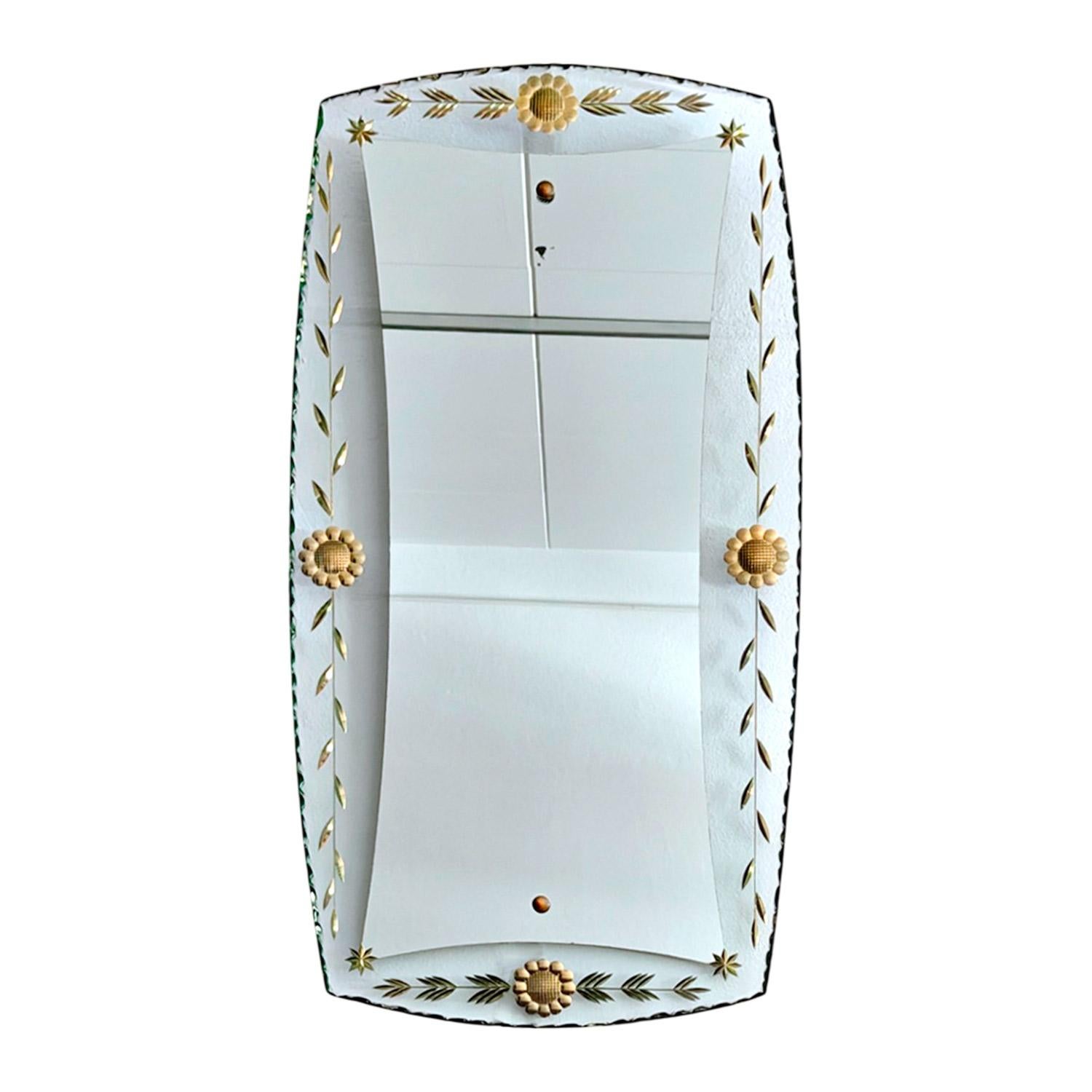 Espejo rectangular - Italia 1950 Moderno de mediados de siglo en venta