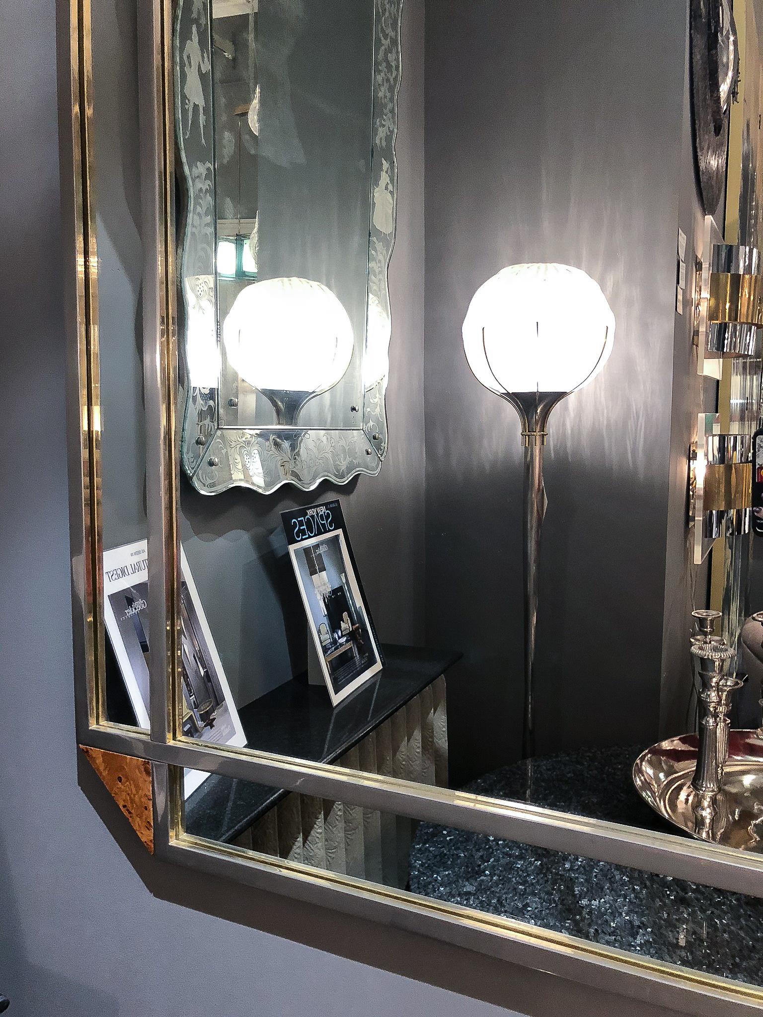 Mid-Century Modern Rectangular Mirror, Italy, 1970's For Sale