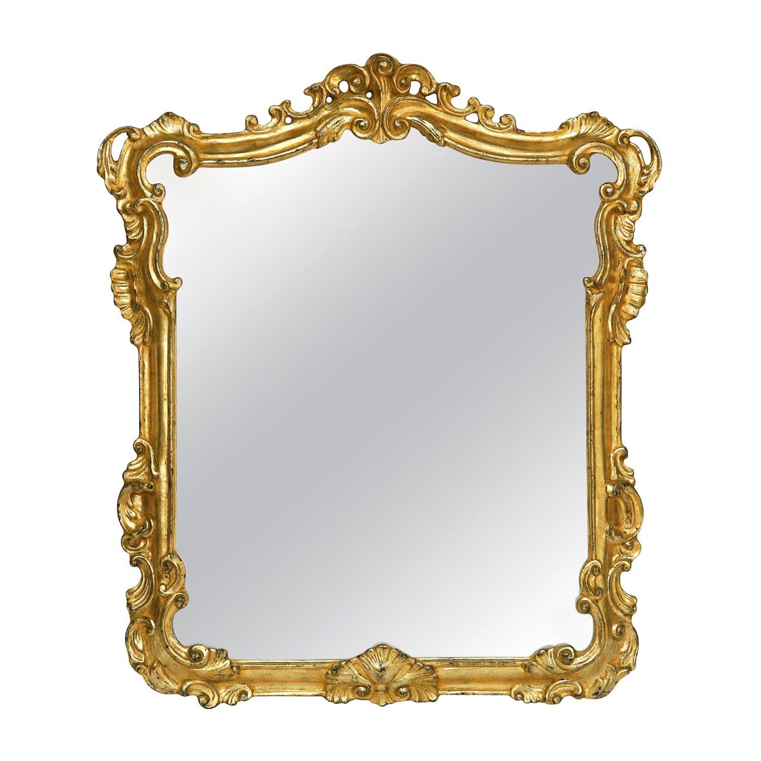 Rectangular Mirror With Gold Leaf For, Vintage Gold Rectangular Mirror
