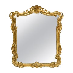 Rectangular Mirror with Gold Leaf