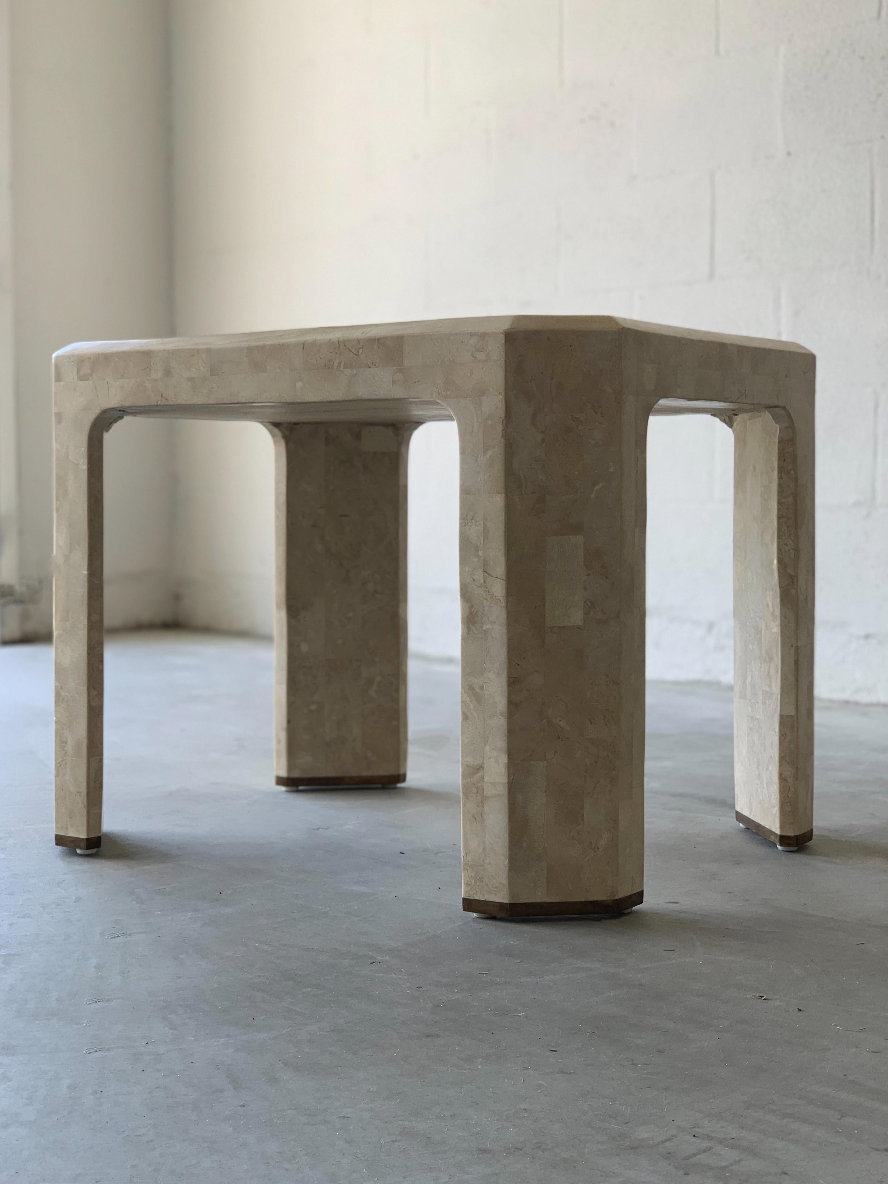  Post Modern Stone Table In Good Condition For Sale In Clermont, FL
