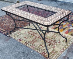 Rectangular Moroccan Mosaic Dinning or Coffee Table, Brown