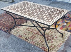 Mesa de centro / comedor rectangular de mosaico marroquí, elige la altura