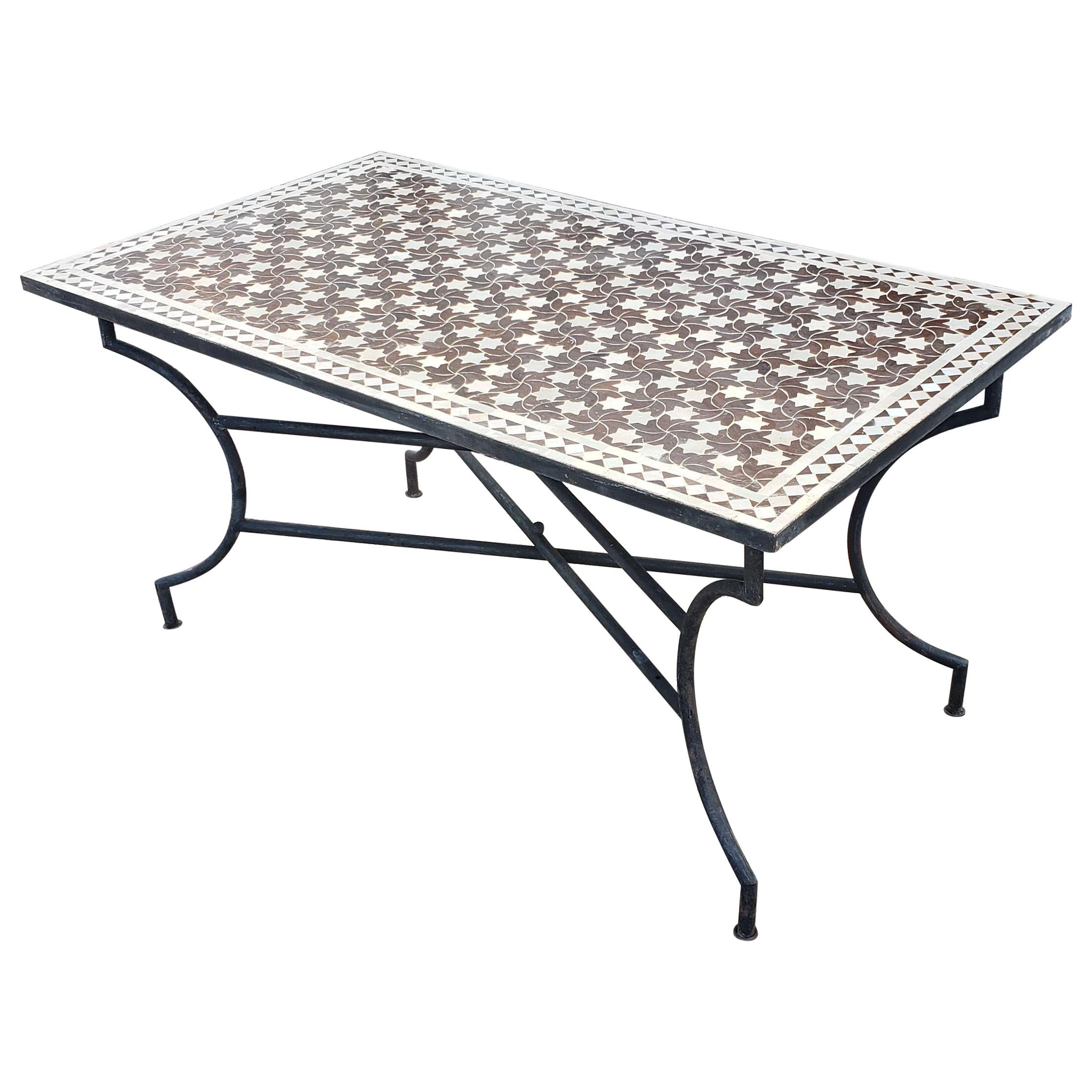 Rectangular Moroccan Mosaic Dinning / Coffee Table, Choose your Height