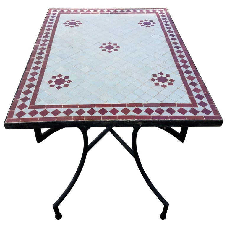 Rectangular Moroccan Mosaic Side TableChoice of High or Low Base For