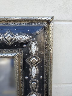 Rectangular Moroccan White Camel Bone Mirror, 111LM24